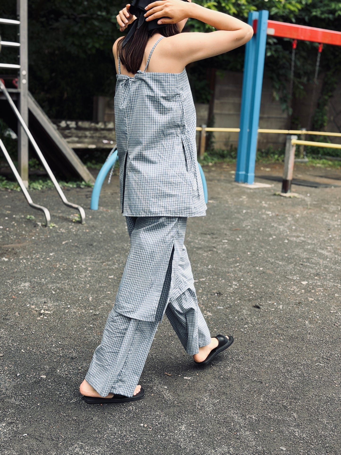 Check Cami / BLUEWHITE -6月25-30日発送-