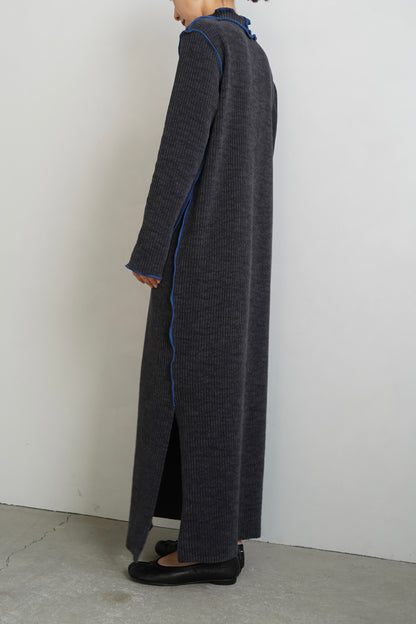 【Restock】Smooth Rib Onepiece / CHARCOAL -11月25-30日発送-