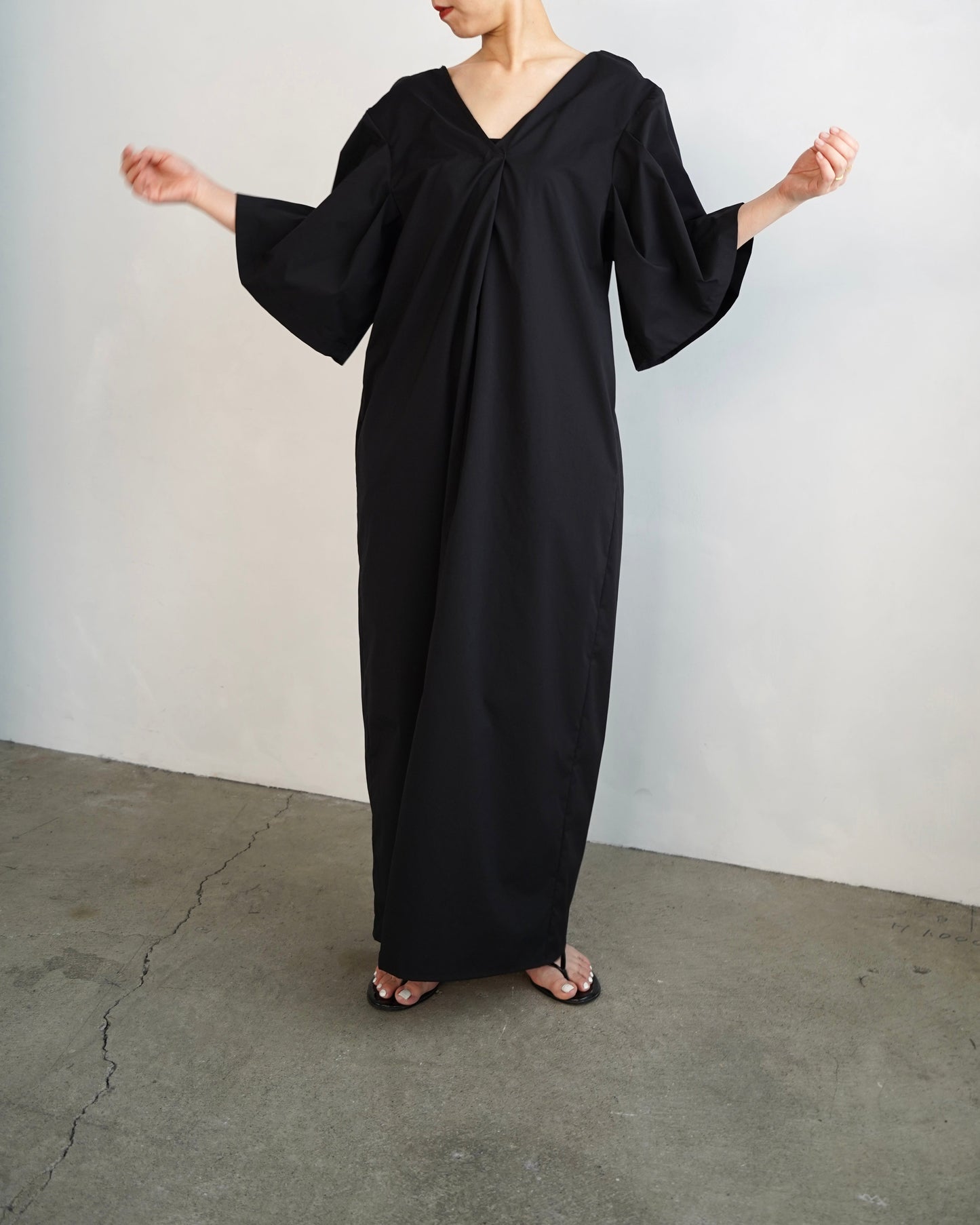 Typewriter Arrange Dress / BLACK -6月25-30日発送-