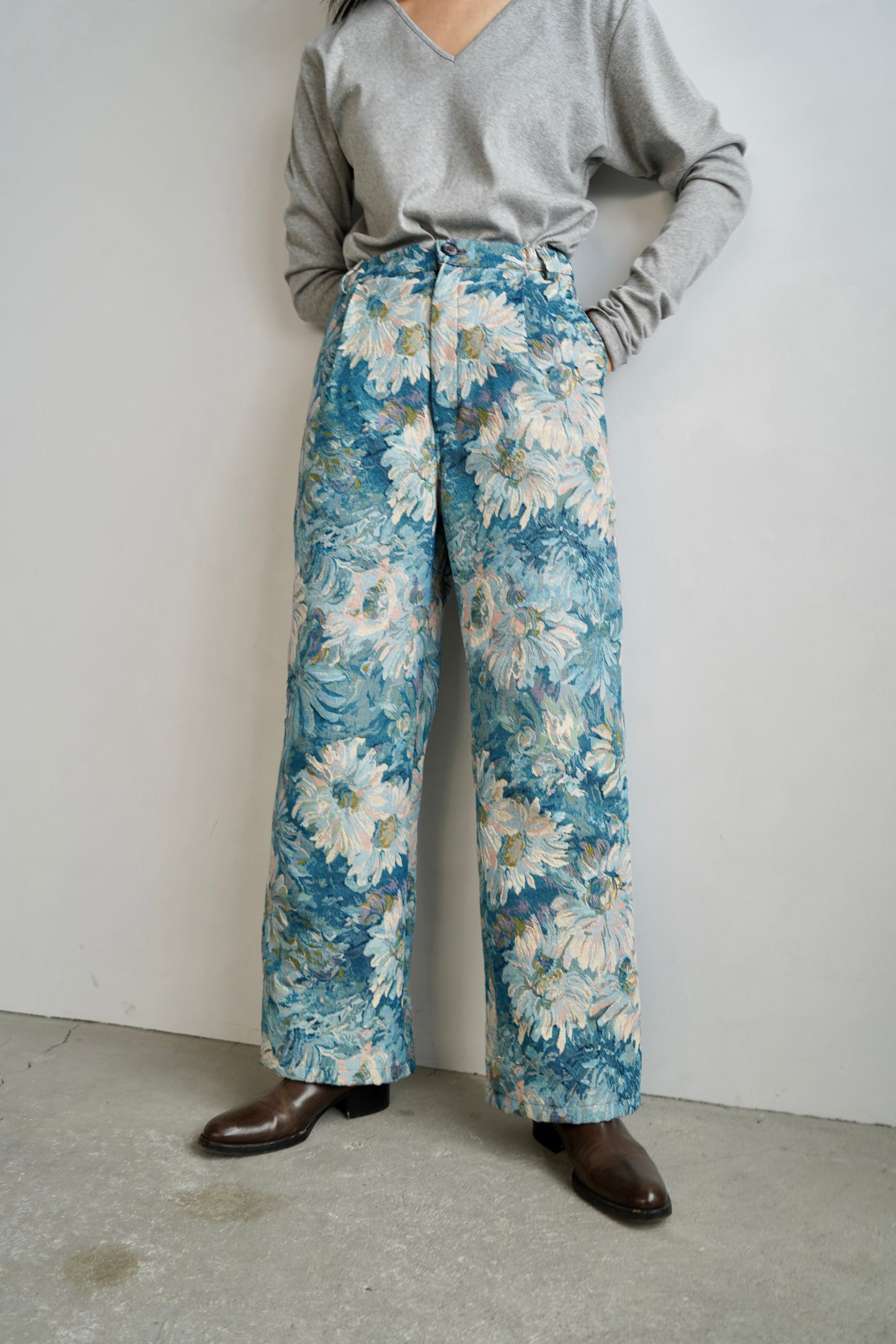 Jacquard Pants / BLUE -5日以内発送-