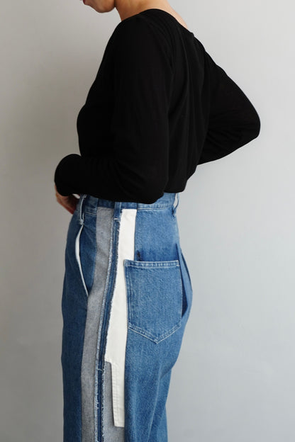 Shirring Pullover / BLACK