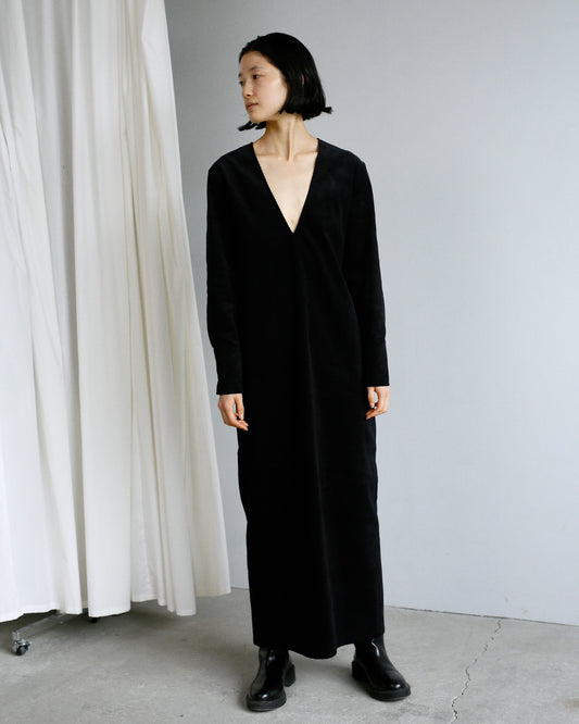 Corduroy Dress / BLACK -12月10-15日発送-