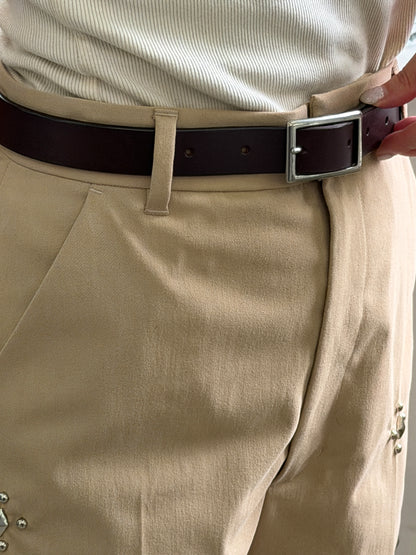 Leather Belt / BROWN -9月30日発送-