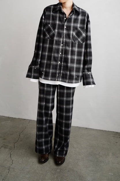 Overlay Check Pants / GRAY -10月13-16日発送-