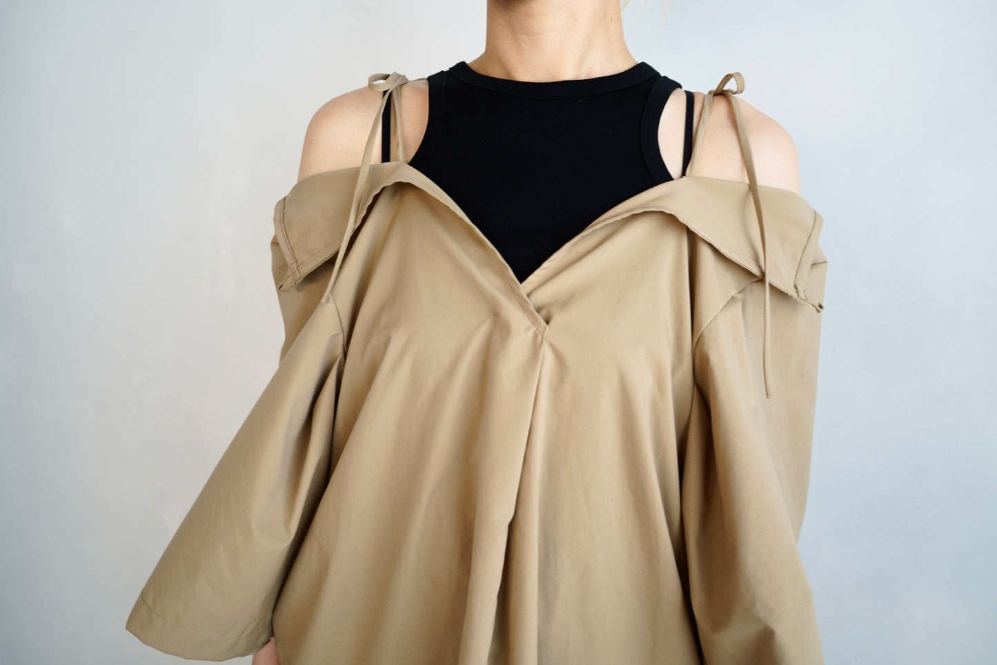 Typewriter Arrange Dress / BEIGE -6月25-30日発送-