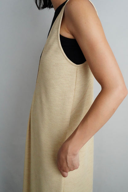 Vneck Jersey Dress / BAMBOO -9月15-20日発送-