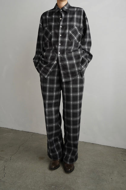 Overlay Check Pants / GRAY -10月13-16日発送-