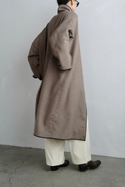 Piping Wool Coat / BROWN -11月上旬発送-