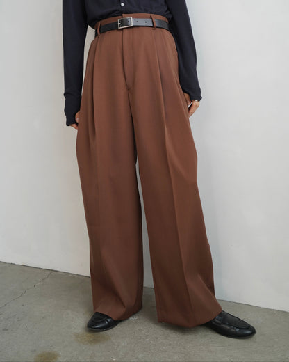 Wool Tuck Pants / BROWN -10月23日発送-
