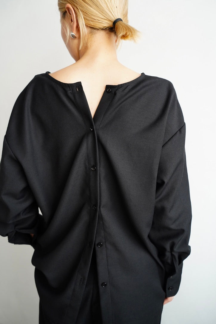 Nocollar Strap Shirts / BLACK -9月20−25日発送-