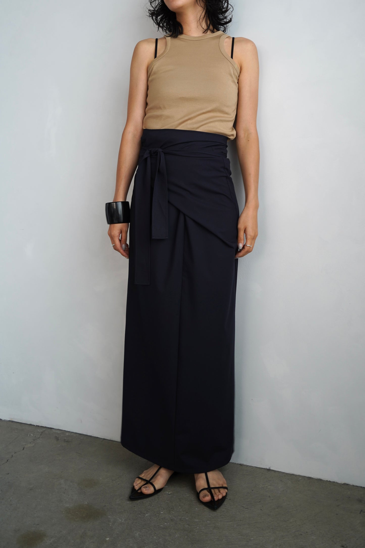 Essential Wrap Skirt / NAVY- 7月10-15日発送-