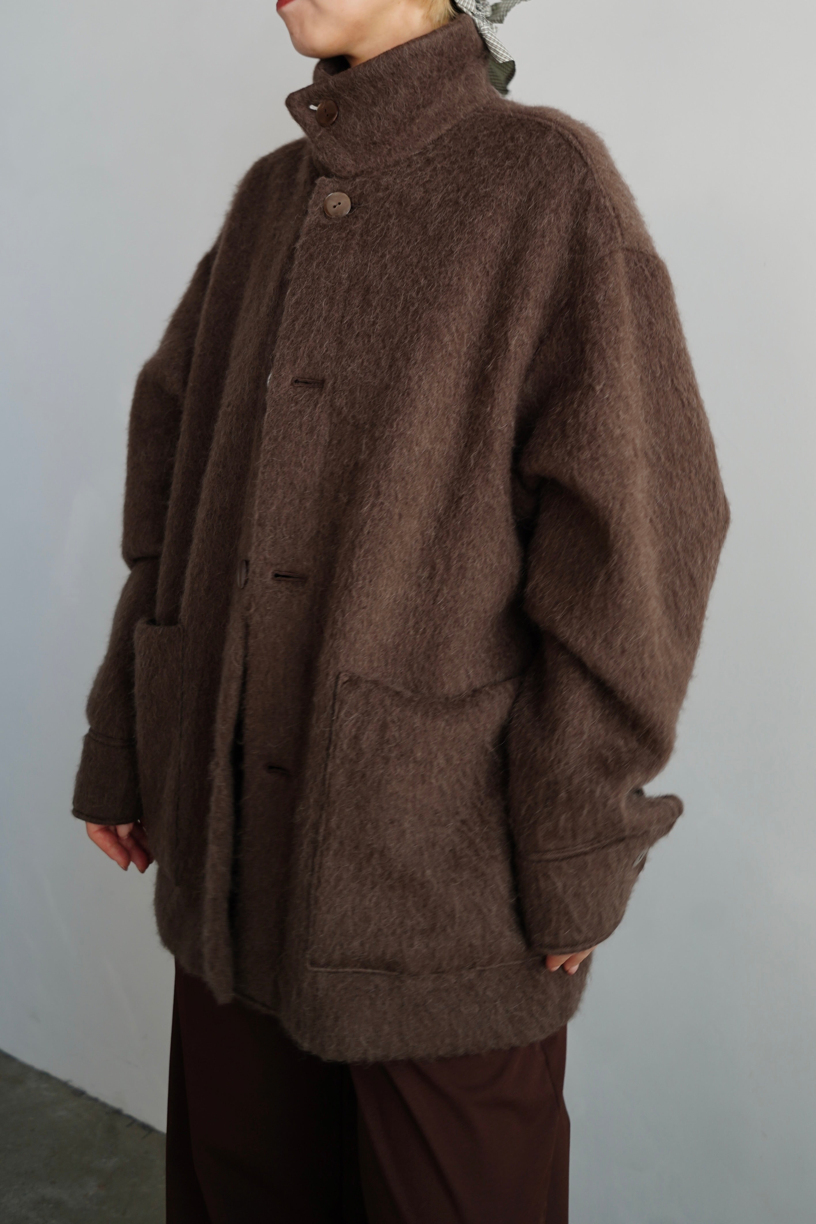 Soft Shaggy Jacket / BROWN -11月上旬発送- – &her