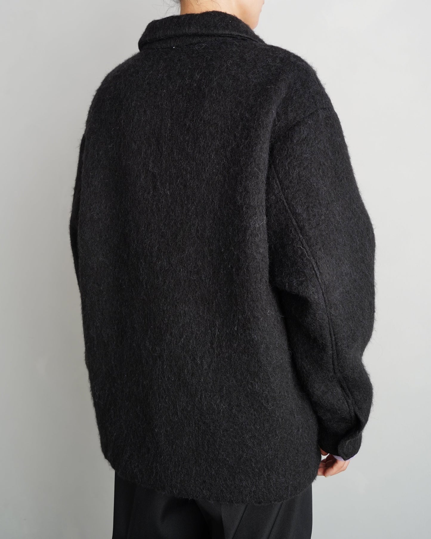Soft Shaggy Jacket / BLACK -11月上旬発送-