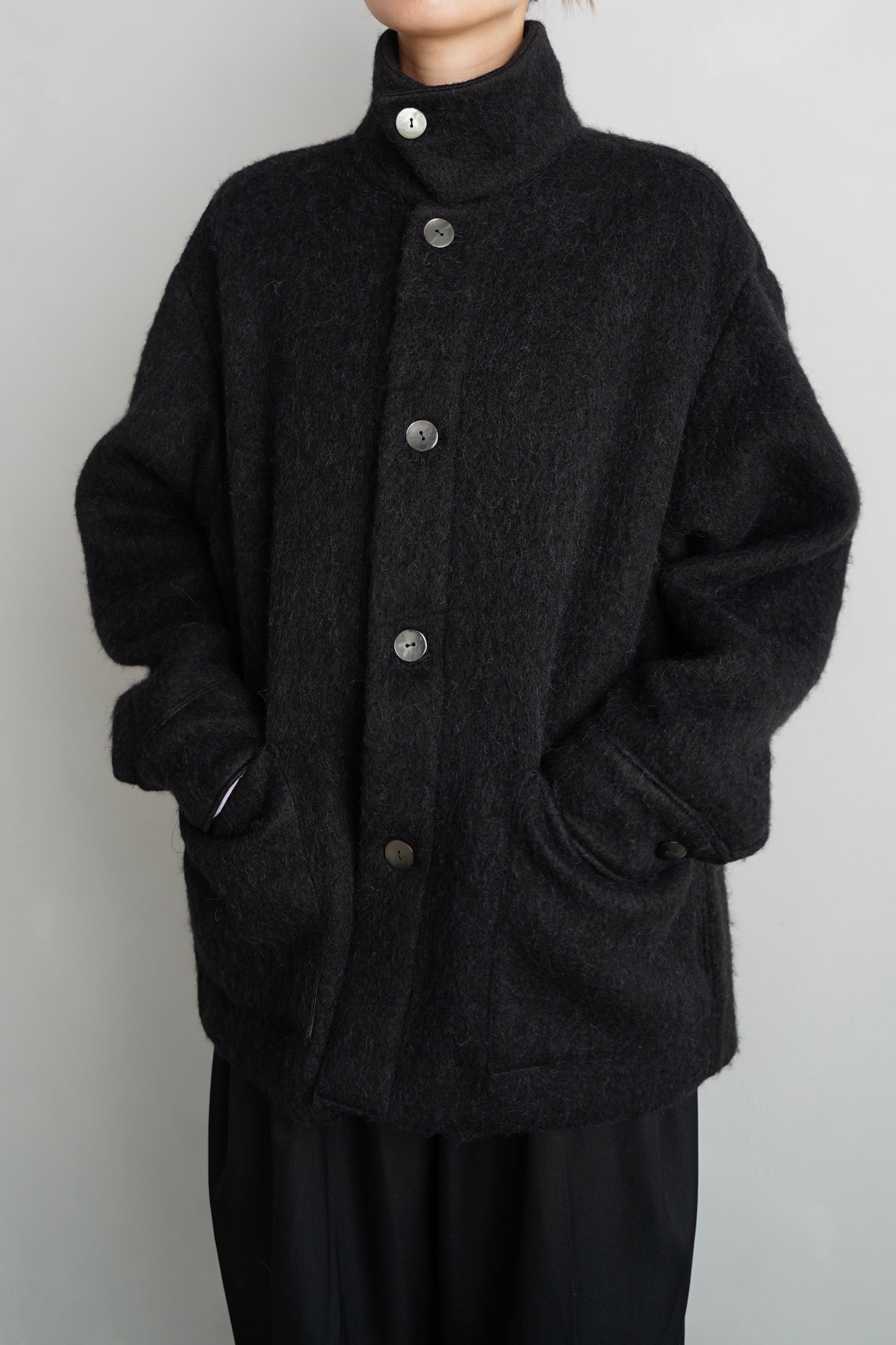 Soft Shaggy Jacket / BLACK -11月上旬発送-