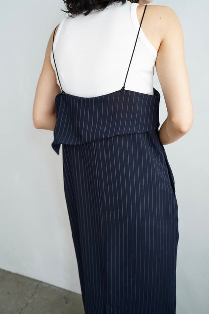 Layered Cami Dress / PINSTRIPE -6月25-30日発送-