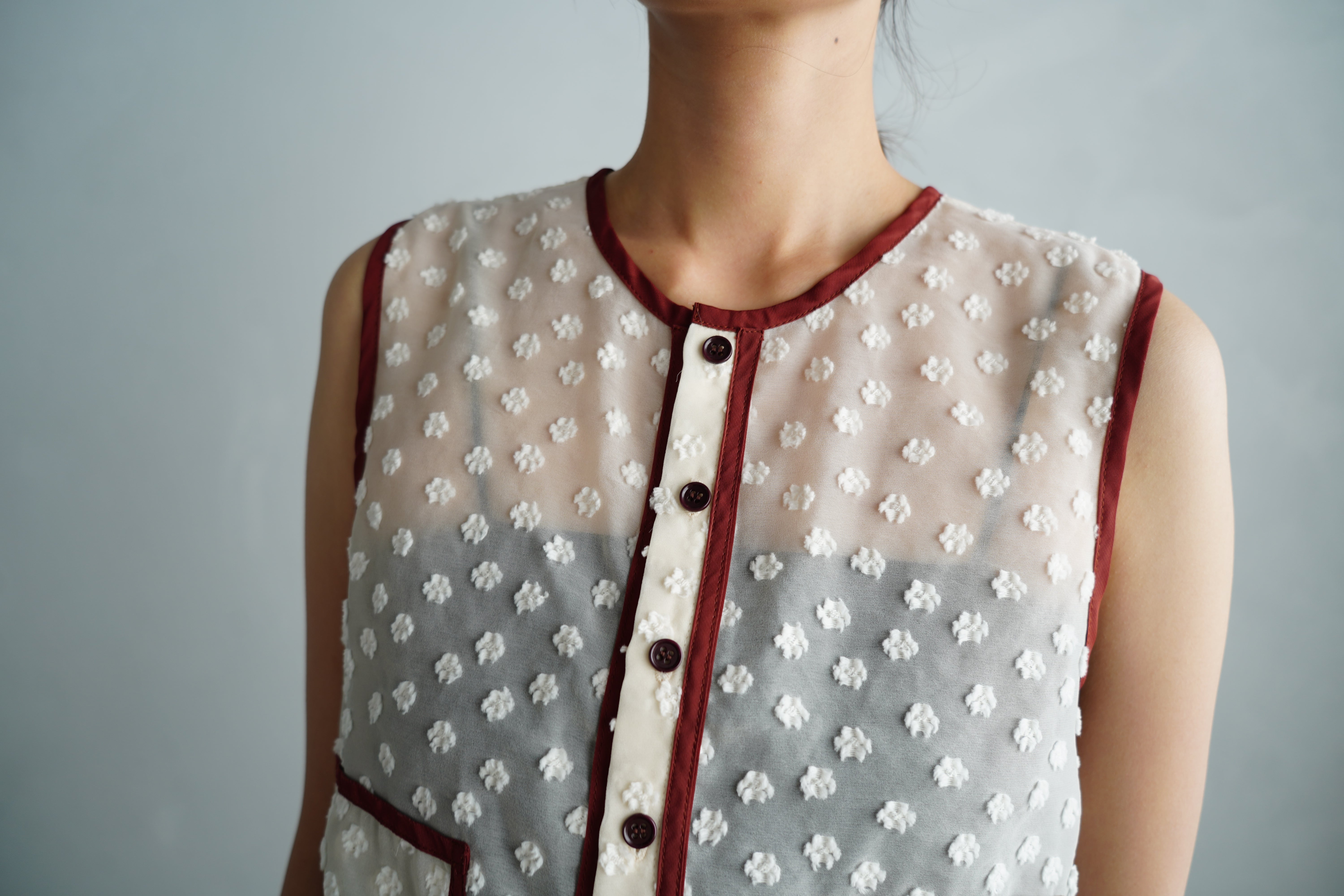 レディース &her Cut lace vest ブラック 黒 ノースリーブ レディース