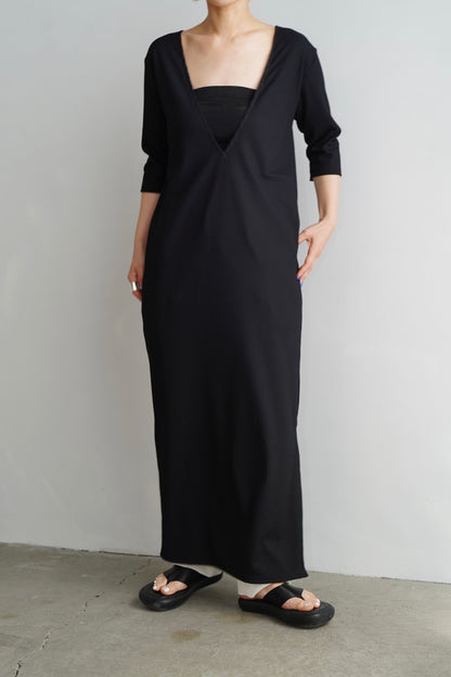 Rib Onepiece / BLACK -5月25-31日発送-