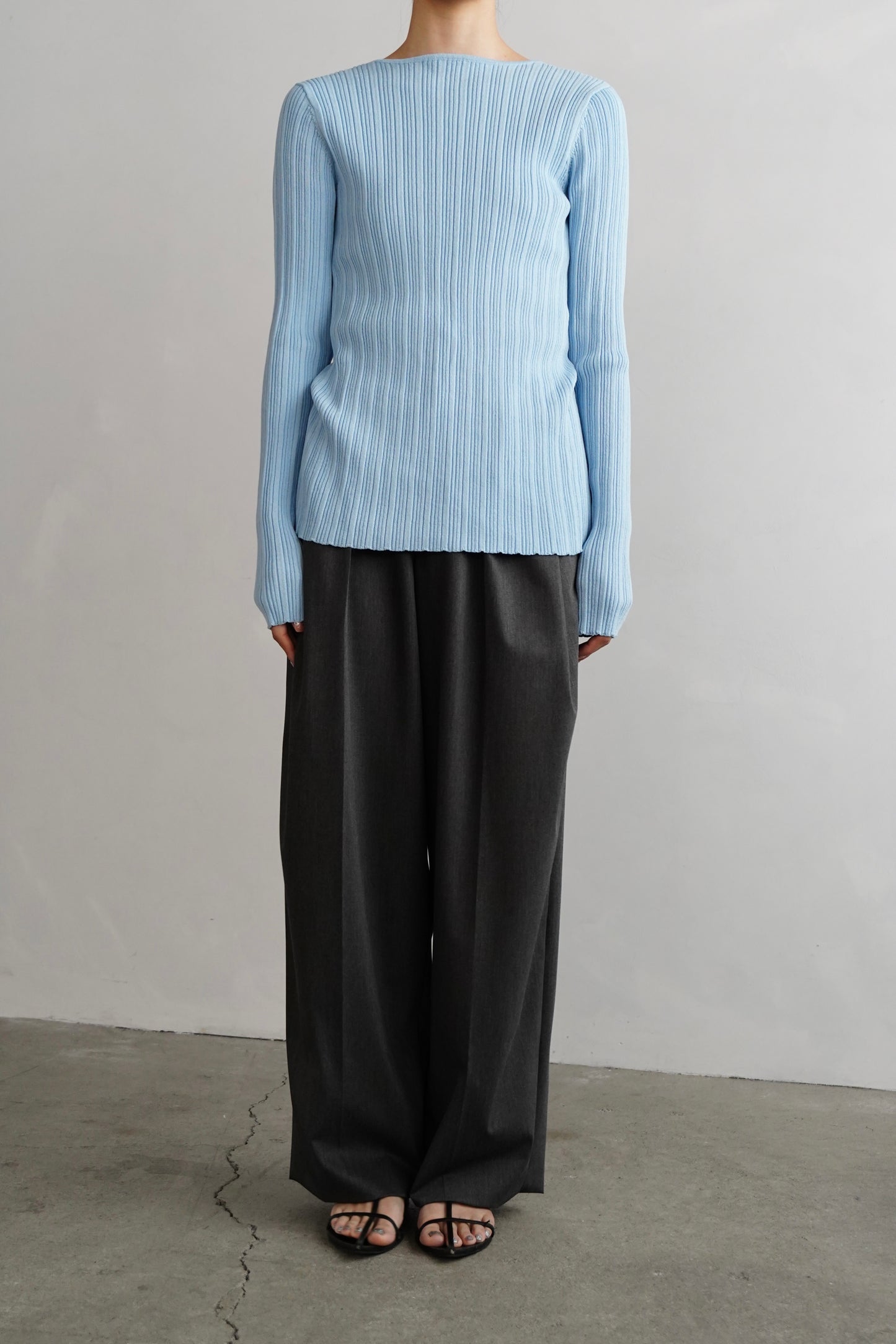 Contrast Cardigan / BLUENAVY