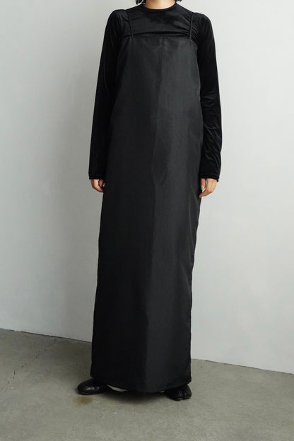 Taffeta Cami Dress / BLACK -9月20-25日発送-