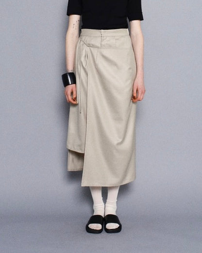 Middle Skirt Pants / BEIGE