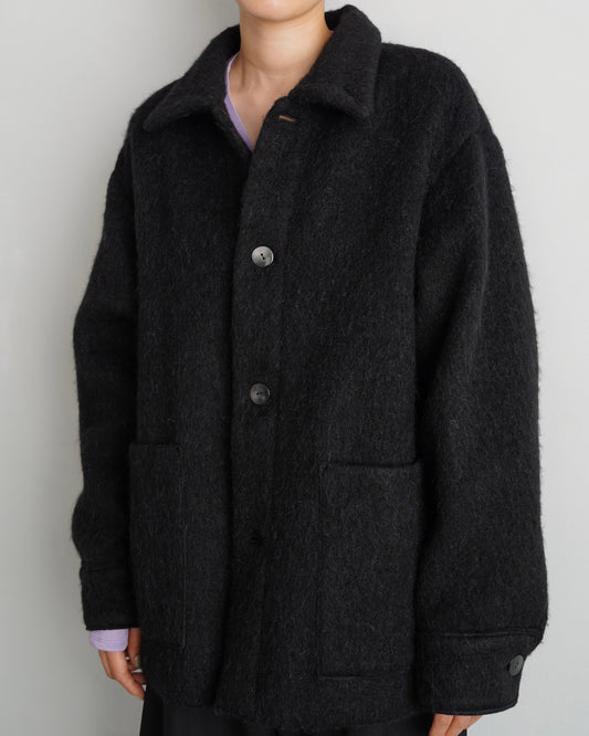Soft Shaggy Jacket / BLACK -11月上旬発送-