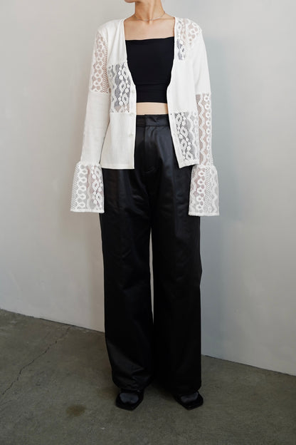 Lace cardigan / WHITE -10月10-15日発送-