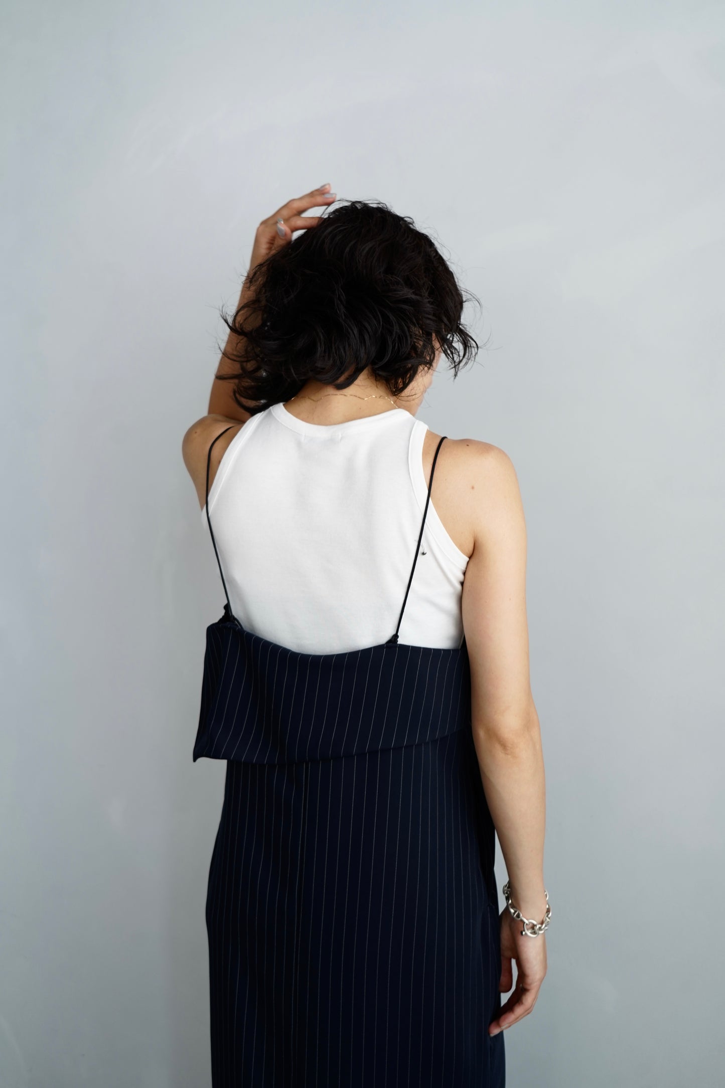 Layered Cami Dress / PINSTRIPE -6月25-30日発送-