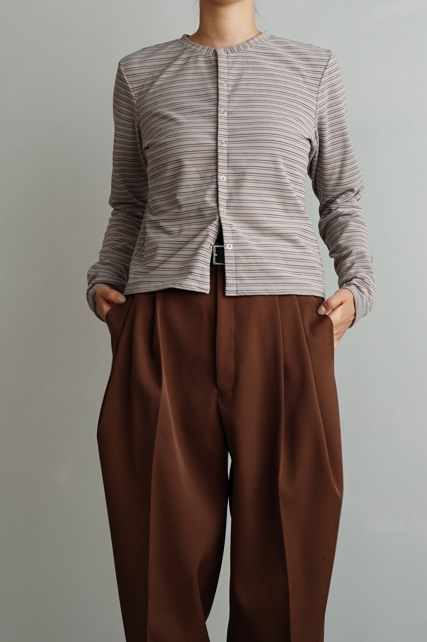 Plush Multi Border Cardigan -10月5-10日発送-