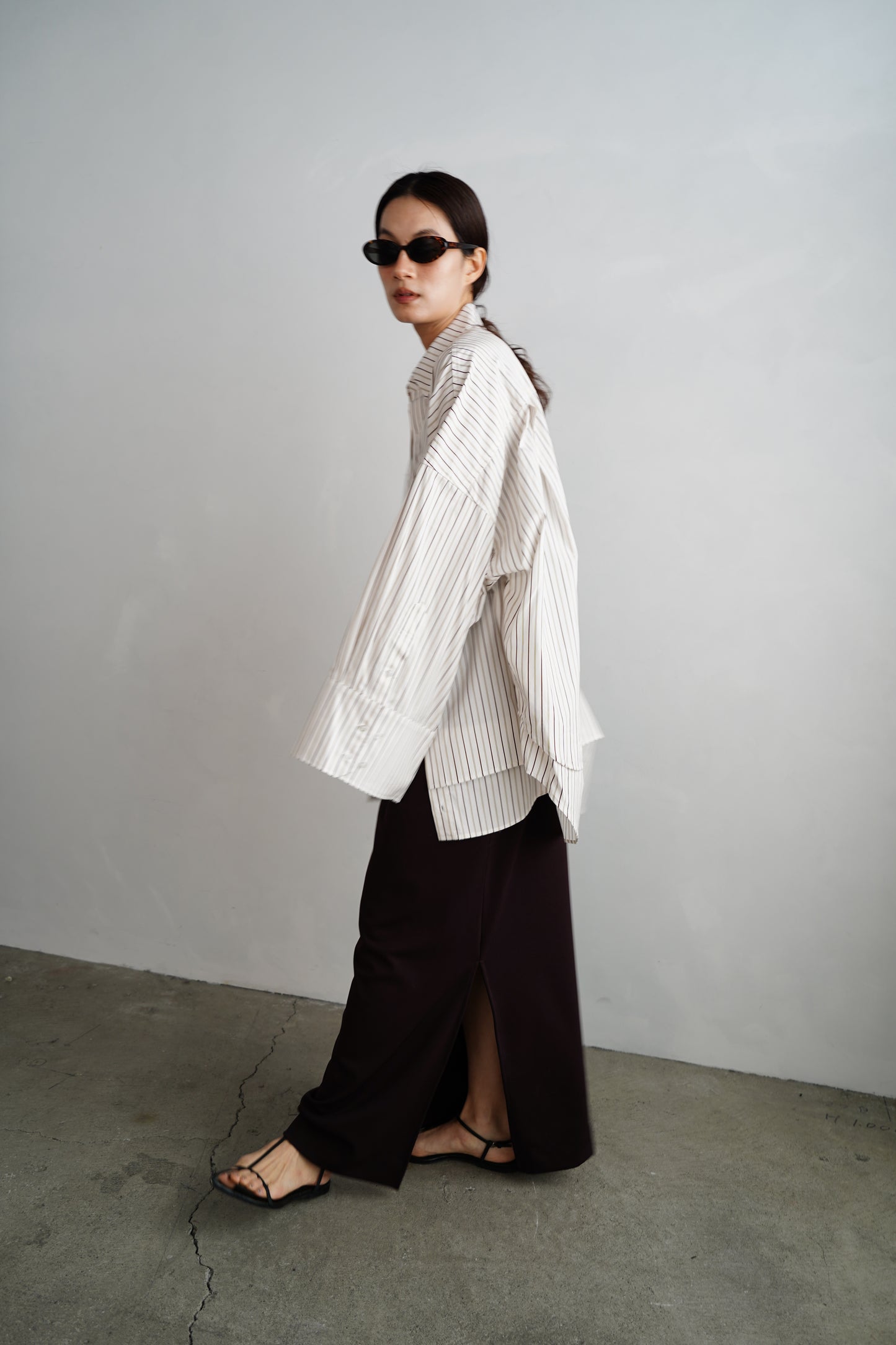 【再入荷】Stretch Jersey Dress / BROWN