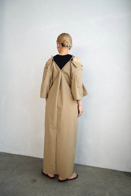 Typewriter Arrange Dress / BEIGE -6月25-30日発送-