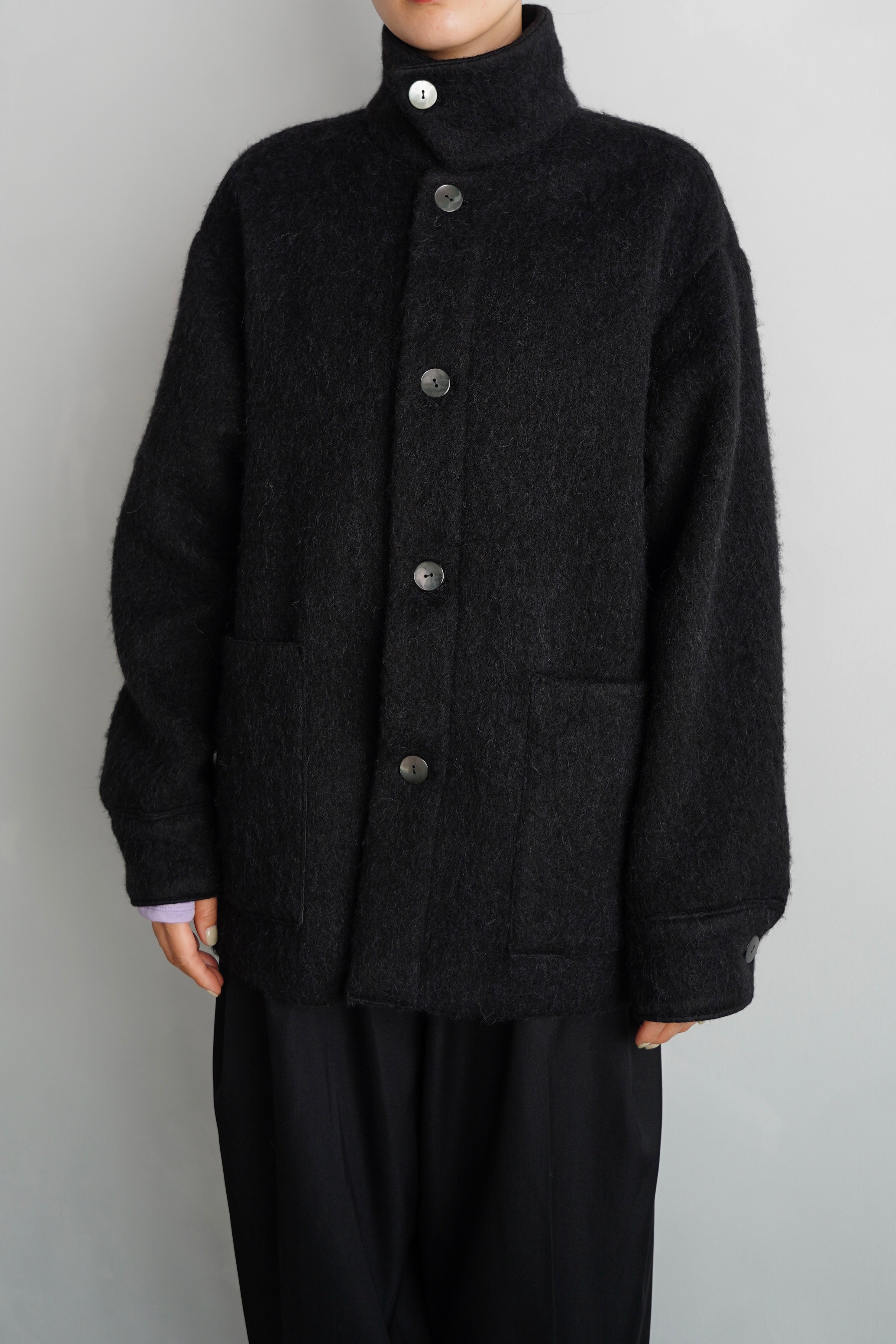 Soft Shaggy Jacket / BLACK -11月上旬発送- – &her