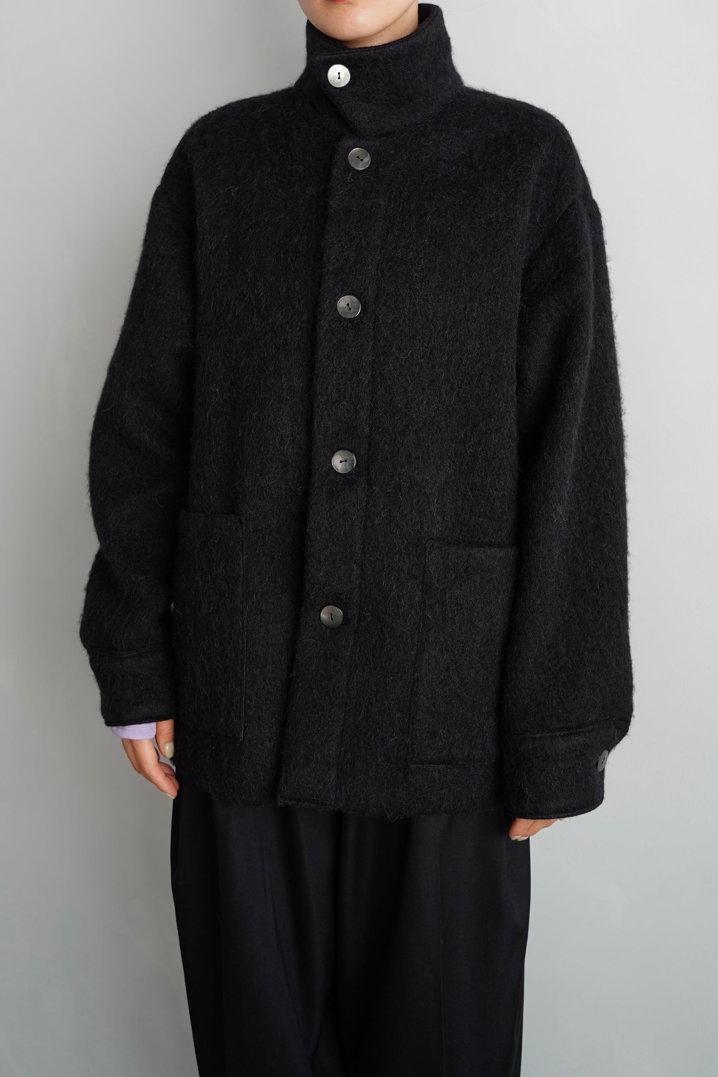 Soft Shaggy Jacket / BLACK -11月上旬発送-