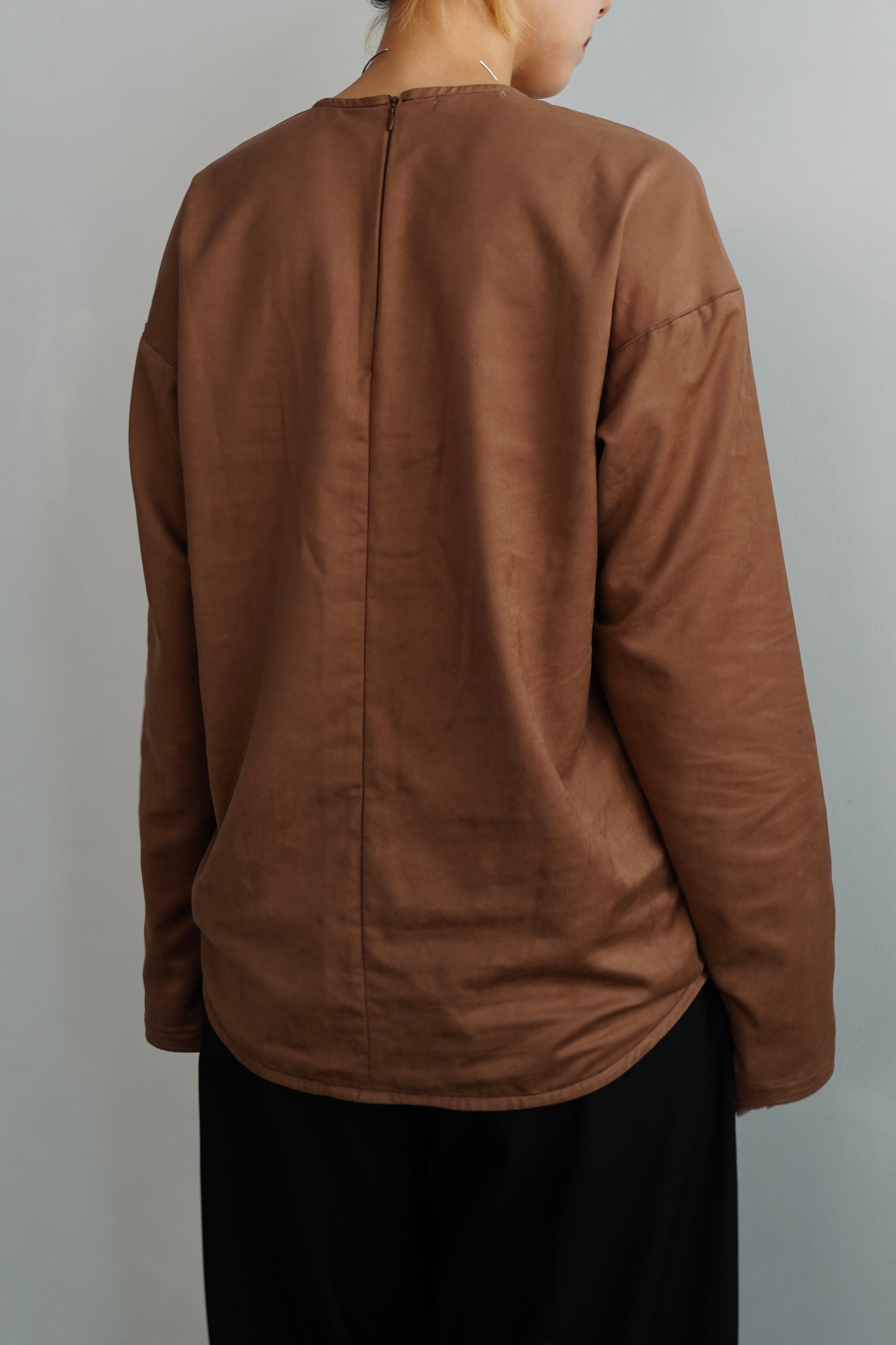 Soft Suedy Pullover / BROWN -10月20-25日発送-