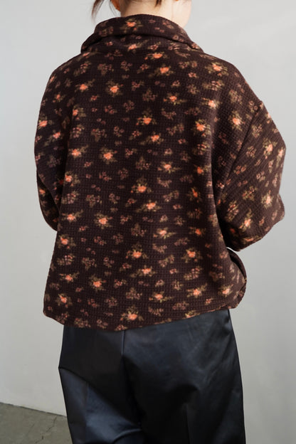 Flower  Half-Zip Jacket / BROWN -11月25日発送-
