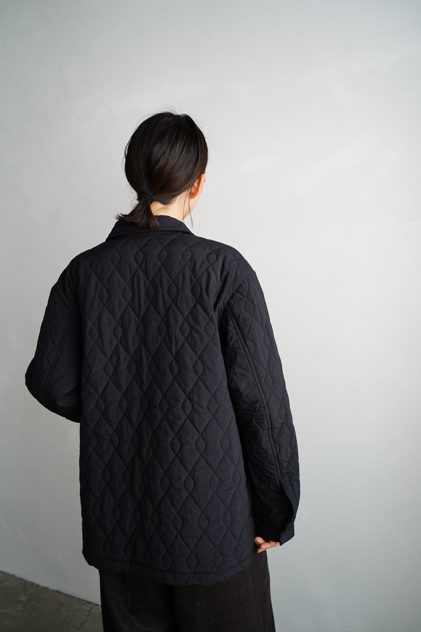 Quilted Middle Jacket / BLACK