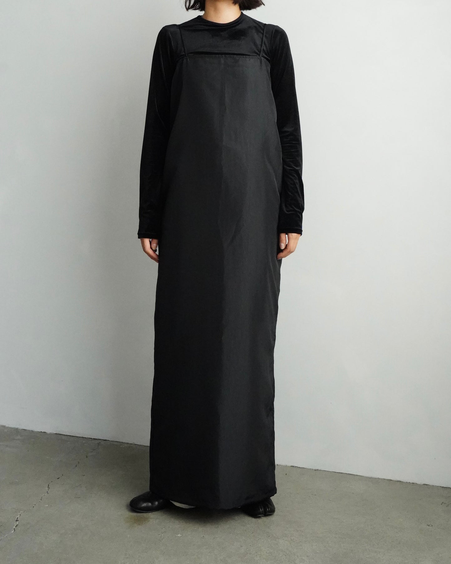 Taffeta Cami Dress / BLACK