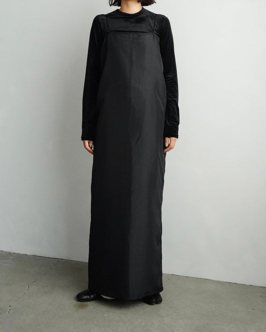 Taffeta Cami Dress / BLACK -10月17日発送-