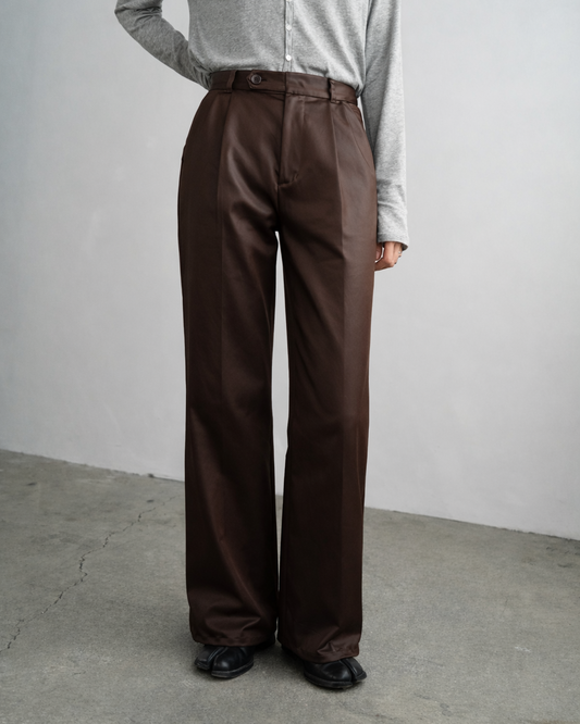 Arti Leather Pants / BROWN -1月25日発送-