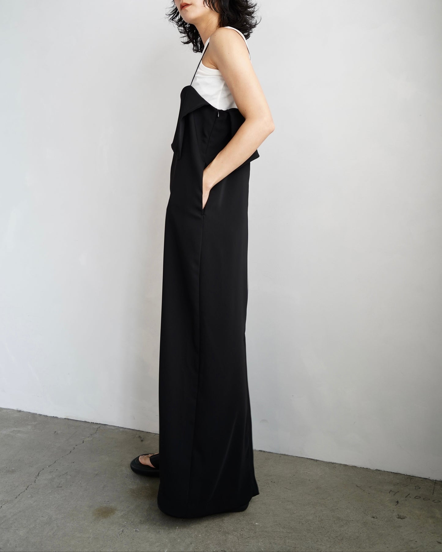 Layered Cami Dress / BLACK -6月25-30日発送-