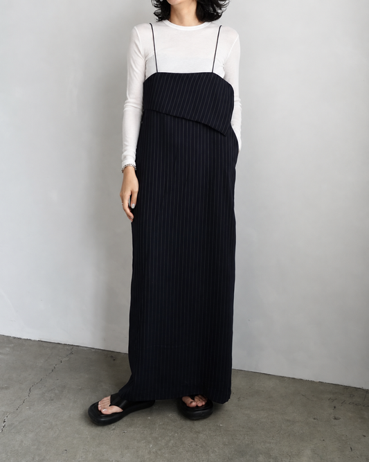 Layered Cami Dress / PINSTRIPE/身長145㎝以下限定