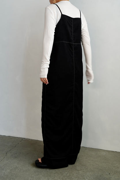 Soft Suede Dress / BLACK -10月20-25日発送-