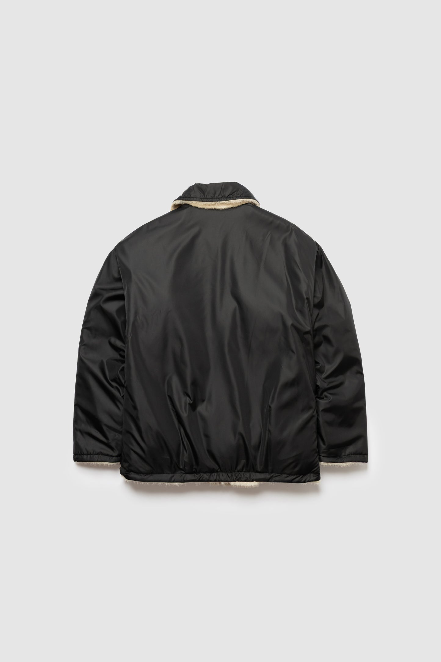 Reversible Fur Nylon Blouson / BLACKCREAM