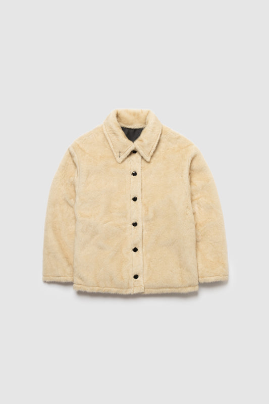 Reversible Fur Nylon Blouson / BLACKCREAM