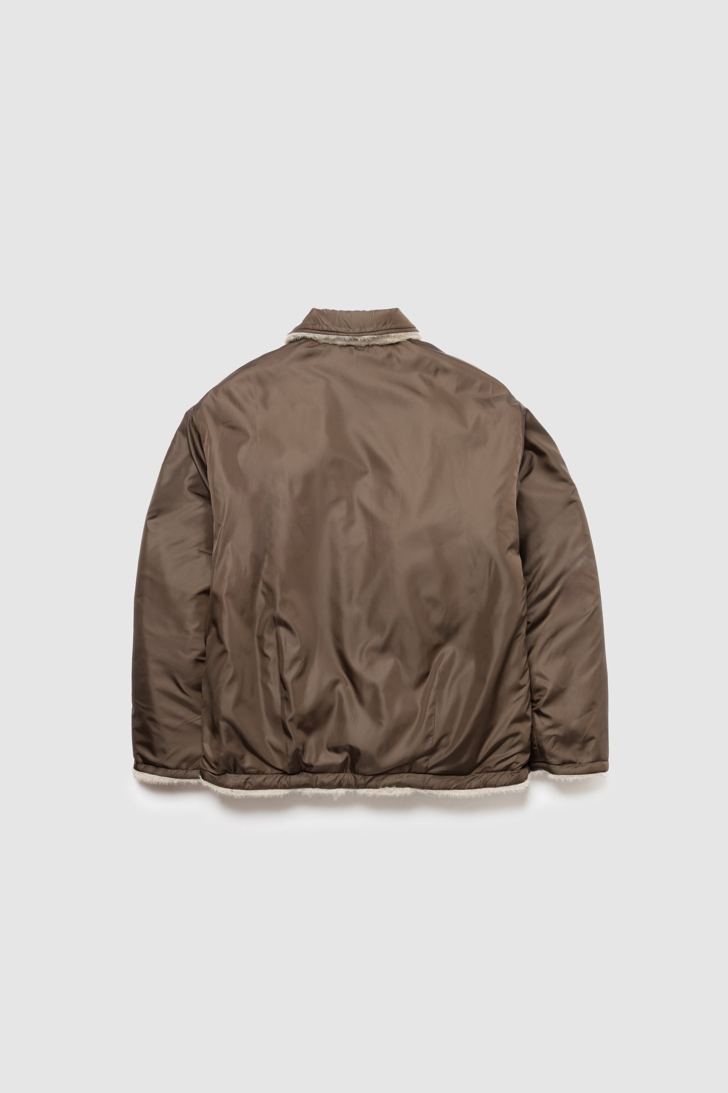 Reversible Fur Nylon Blouson / BROWNGREIGE