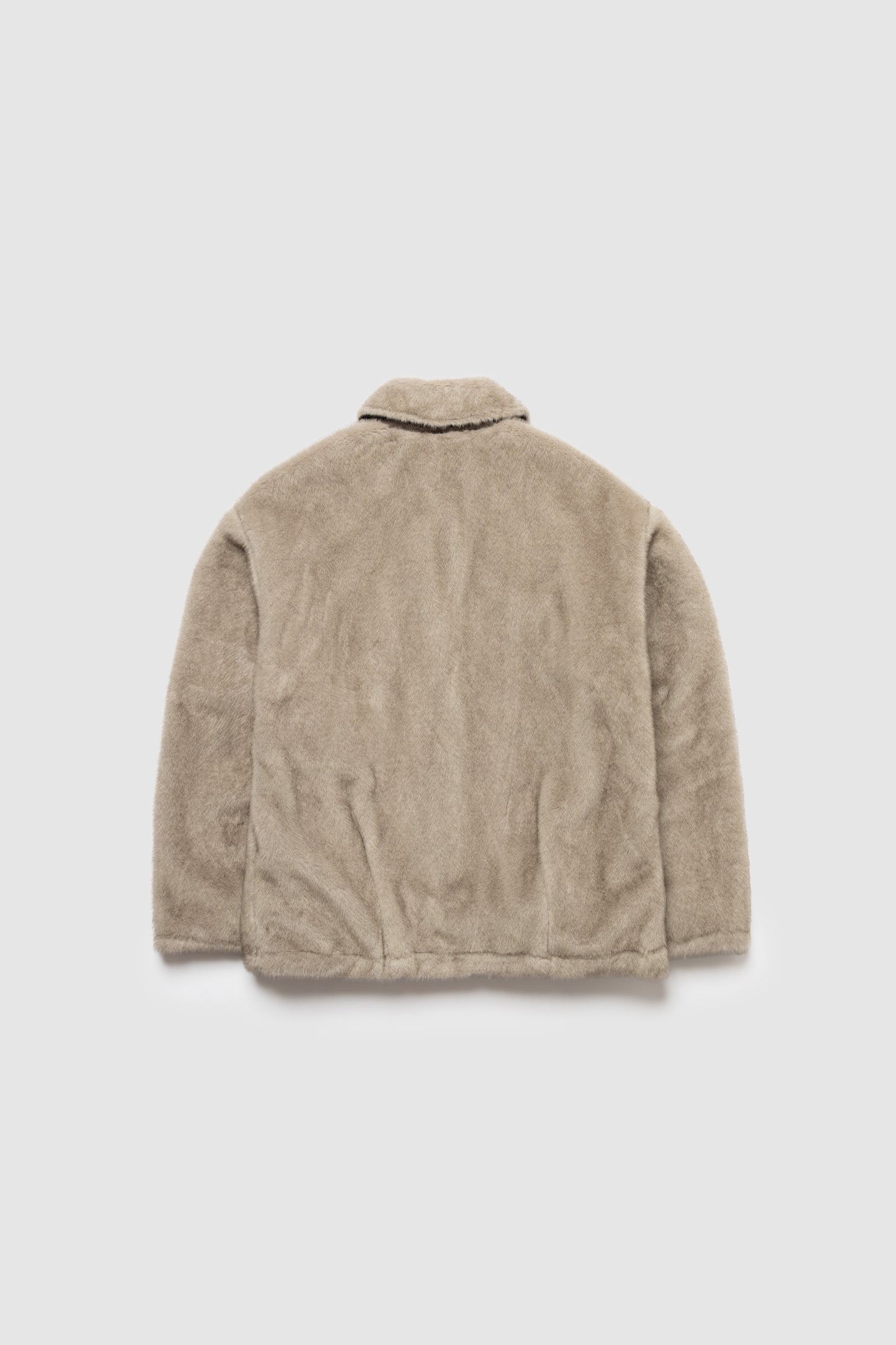 Reversible Fur Nylon Blouson / BROWNGREIGE