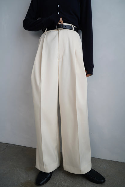 Wool Tuck Pants / OFFWHITE -10月23日発送-