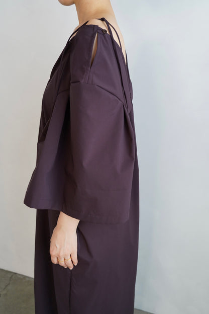 Typewriter Arrange Dress / BROWN -6月25-30日発送-