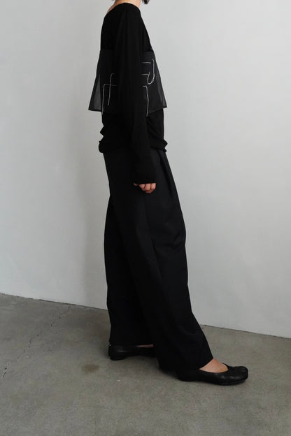 Organdy Draw Cami / BLACK -9月20-25日発送-