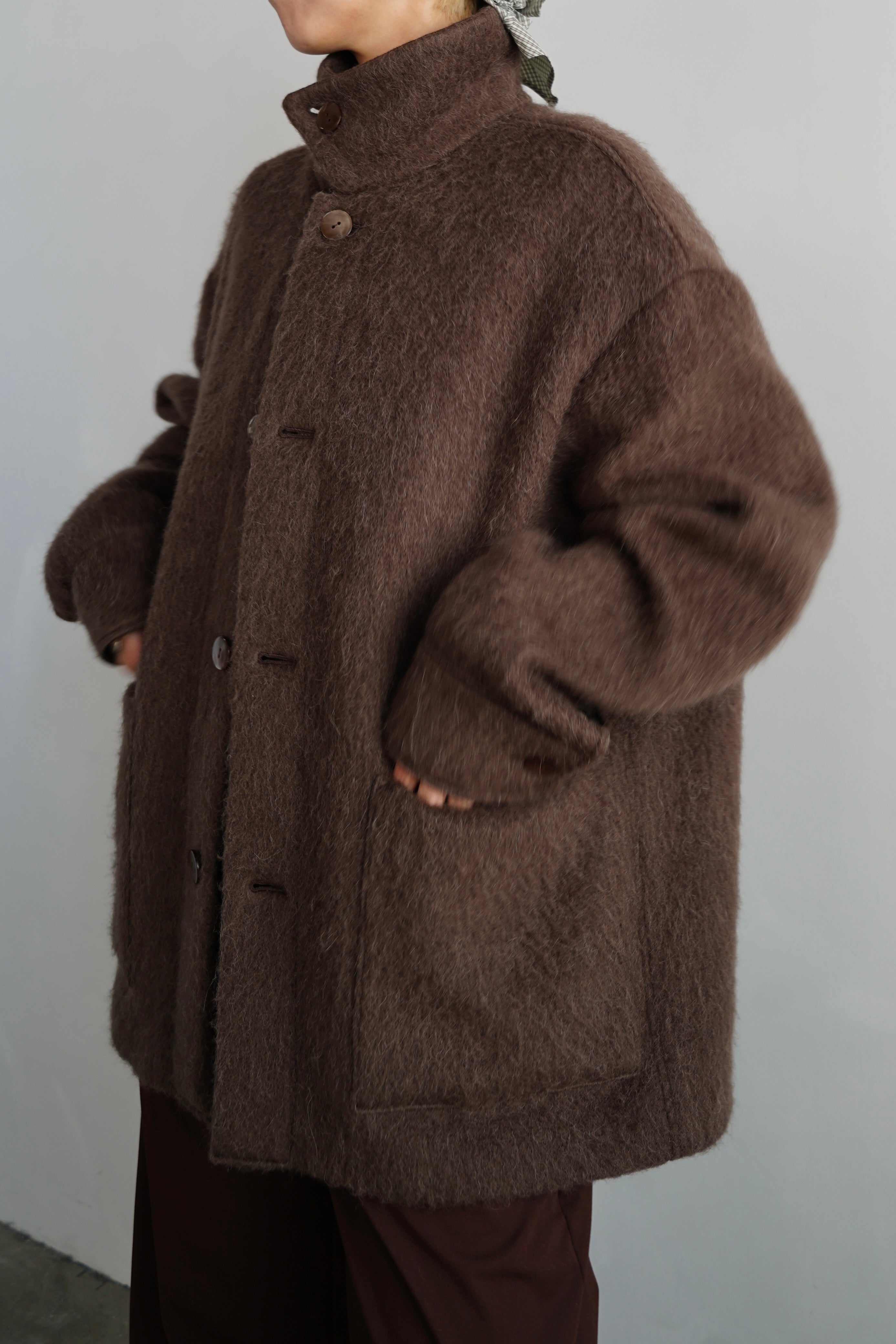 Soft Shaggy Jacket / BROWN -11月5-10日発送- – &her