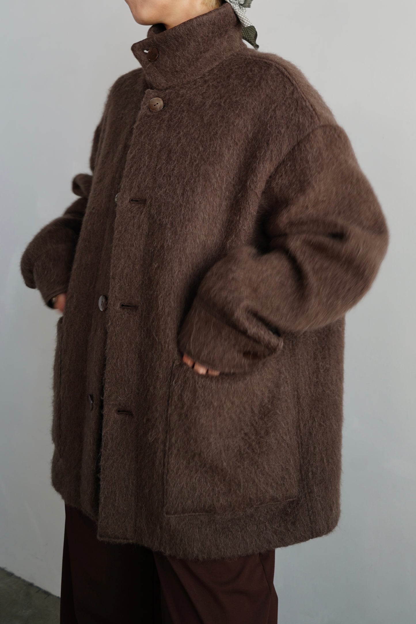 Soft Shaggy Jacket / BROWN -11月上旬発送-